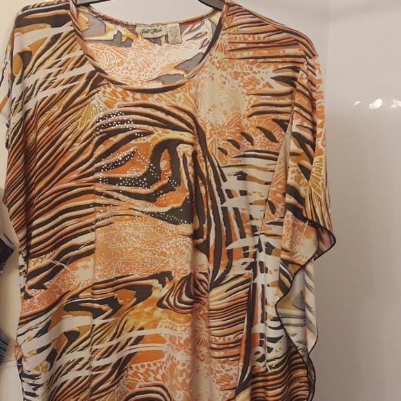gold flava Tops - Blouse tiger style design